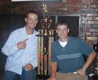 Terry Doyle and Joe Abarr with the Cape League Championship Trophy